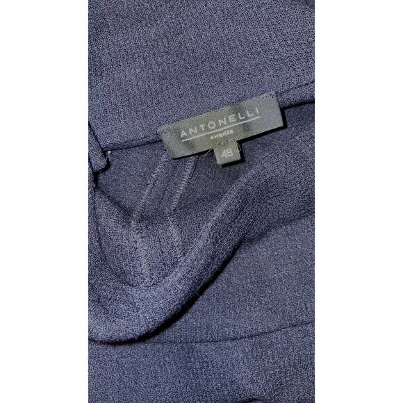 Antonelli Firenze Italy 100% Virgin Wool Cowl Neck Shift Dress Size: 48 /US 12 - Picture 5 of 5